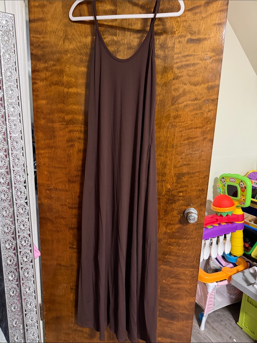 Simple Brown Maxi Dress